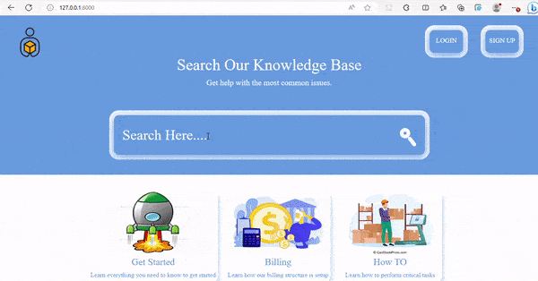 Create laravel knowledge base application search function
