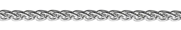 Sterling silver spiga/wheat chain
