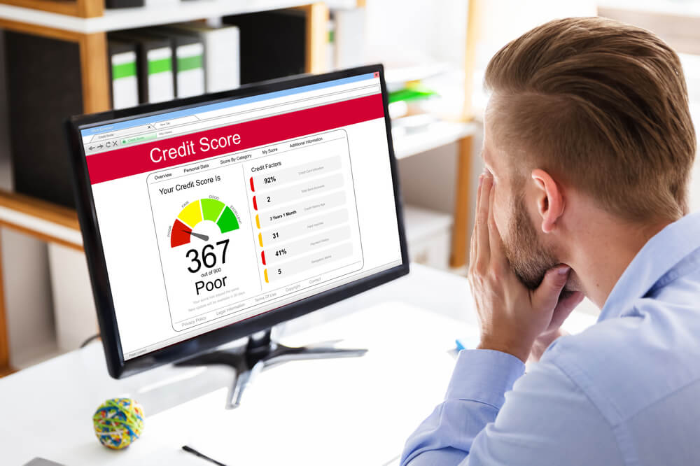 man with affected credit score
