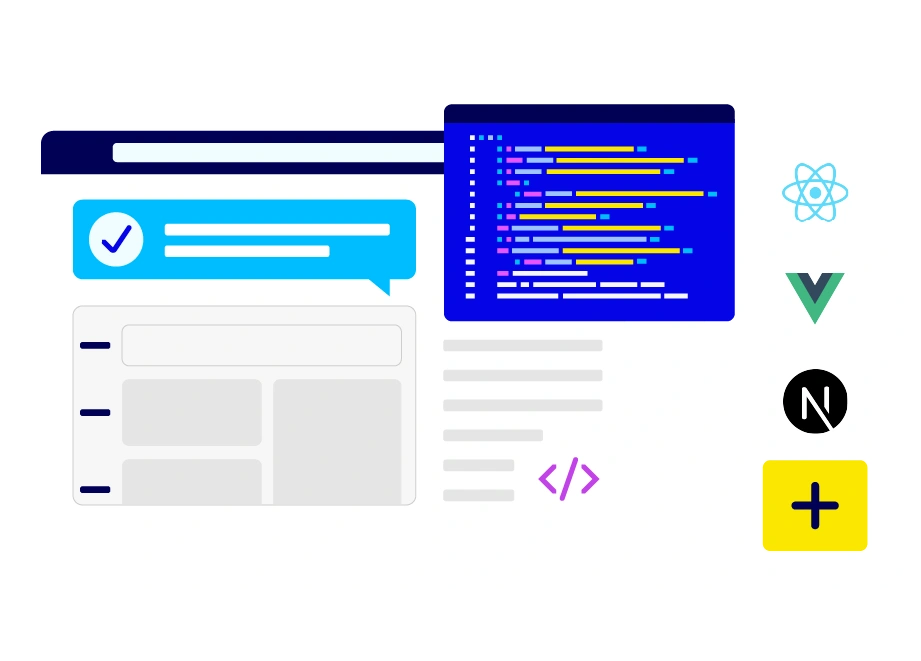 CMS use on desktop, mobile and in the code