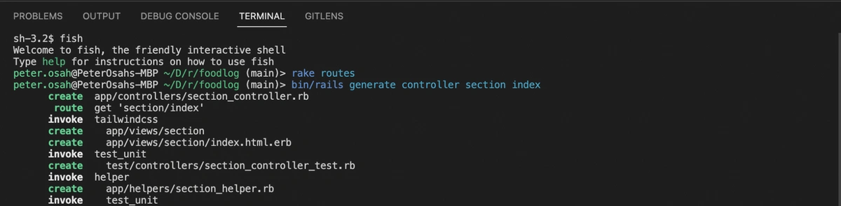 Terminal controller section output