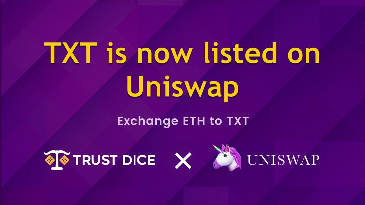 Buy and sell TXT on UniSwap