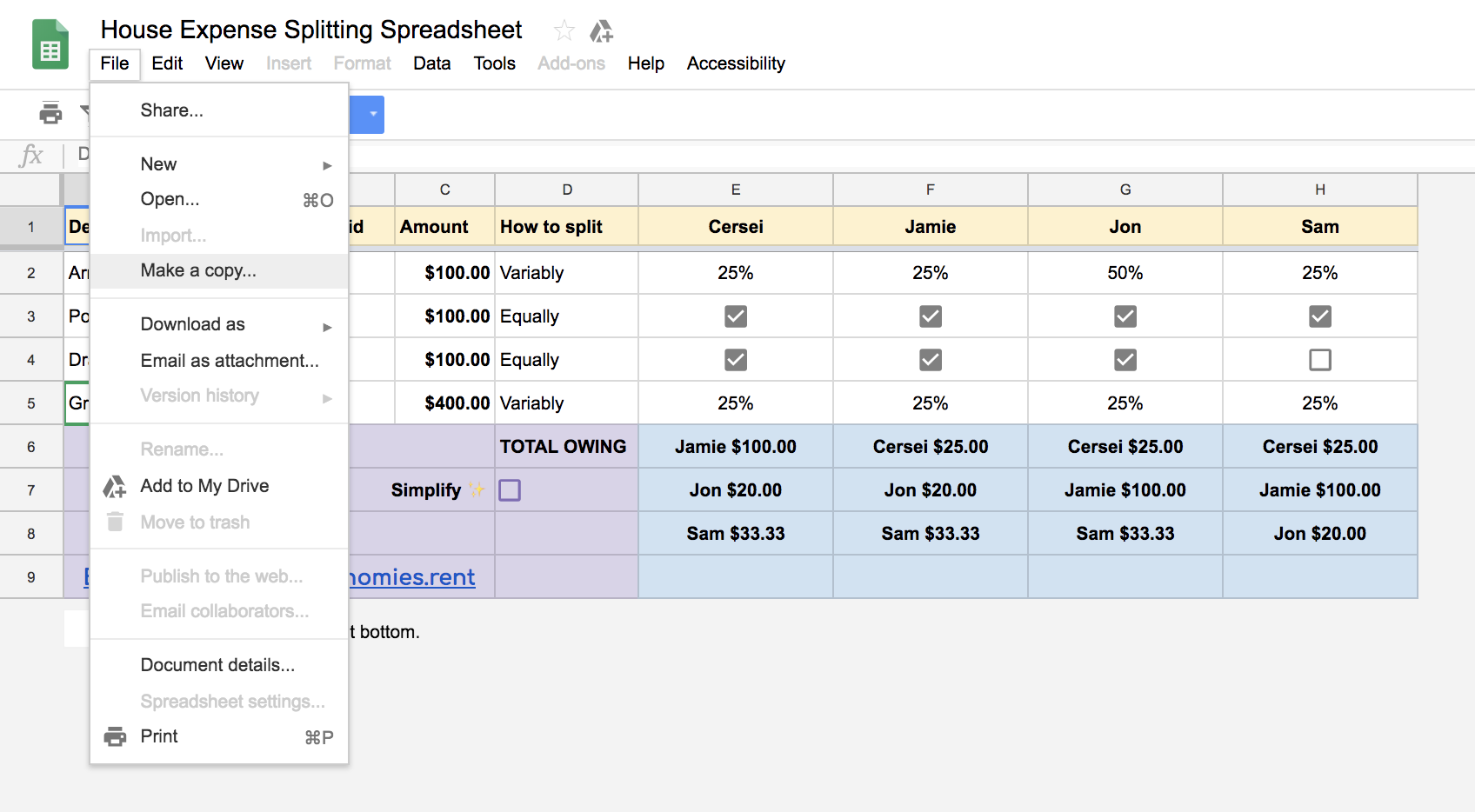 Track And Split House Expenses With This Free Spreadsheet Homies - 