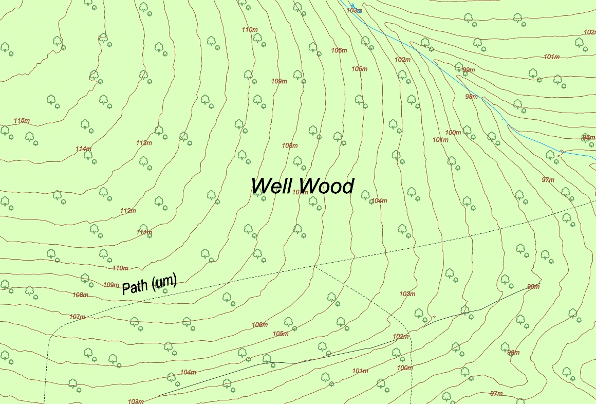 Topography Mapping of a forest in the UK