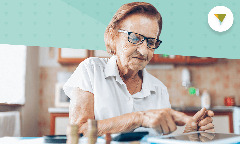 Elderly Woman Working