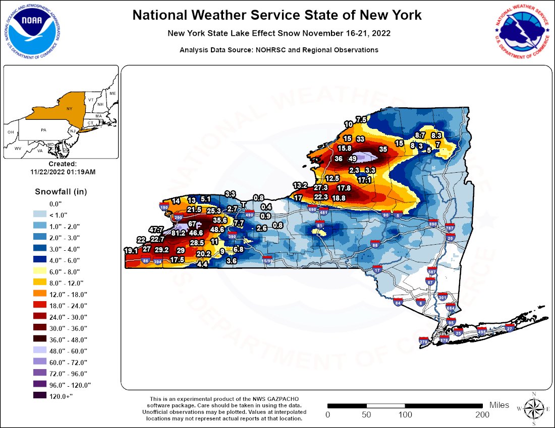 Lake-Effect Snowstorm Hits Northern and Western New York - The New York  Times