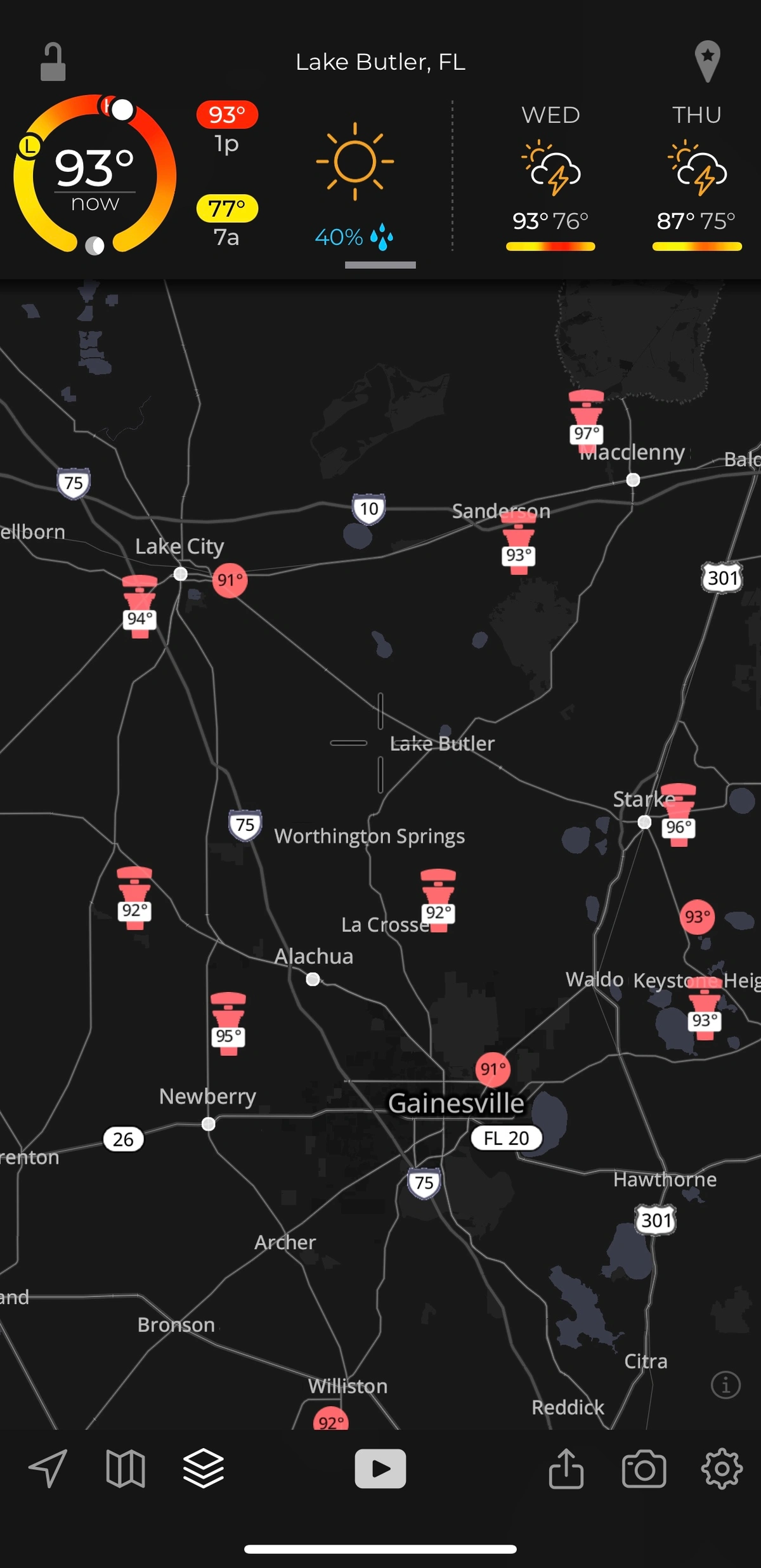 MyRadar Tempest Map