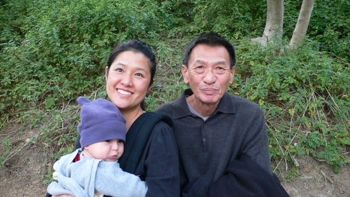 Jen, her dad, and son