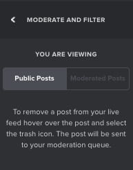 Moderated and Public Social Media Posts