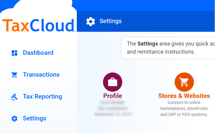 TaxCloud Stores & Websites