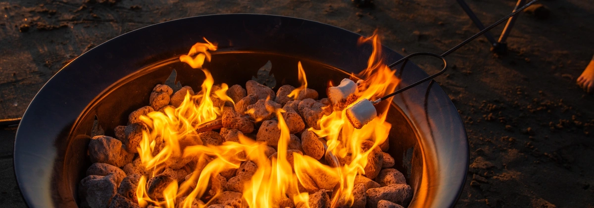 Propane Fire Pit at Camp