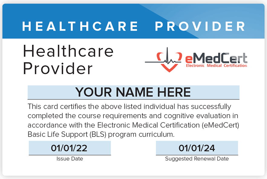 BLS For Healthcare Providers Online Renewal | eMedCert