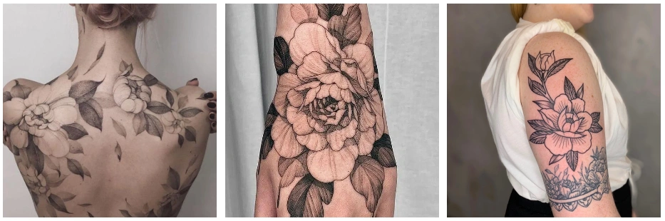 examples of floral style tattoos
