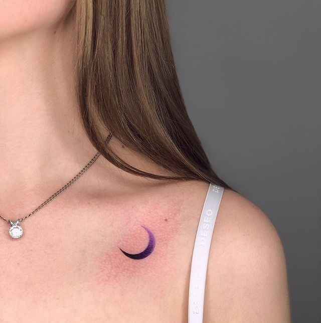 moon minimalist tattoo