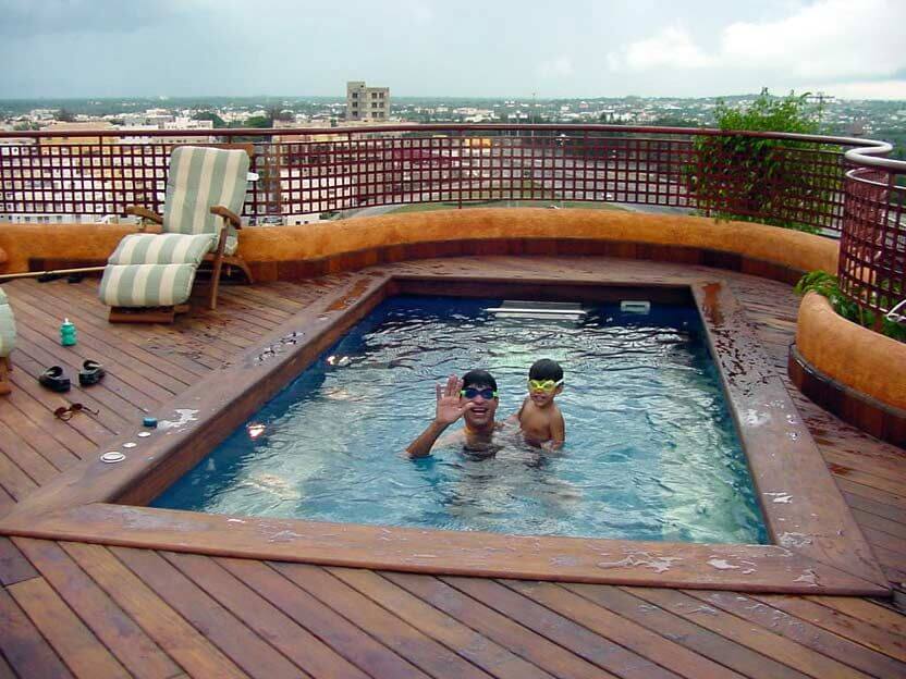 rooftop swimming pool construction