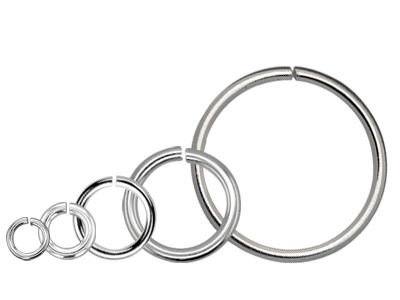 Multiple sizes of jump rings