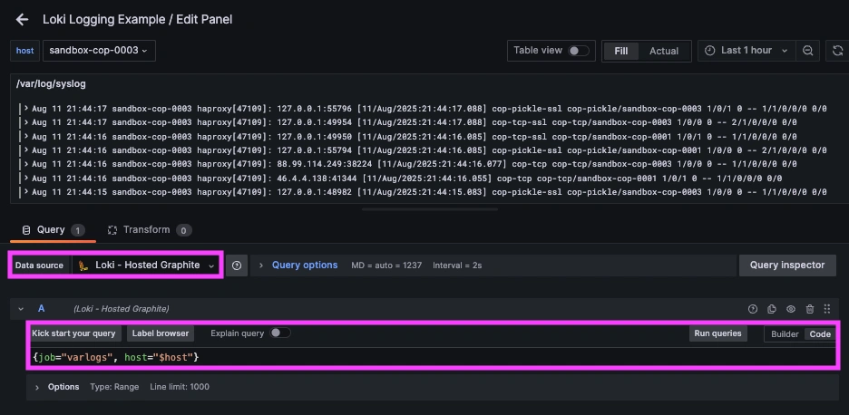 How To Use Alloy and Hosted Graphite's Loki to Store and Visualize Logs - 4