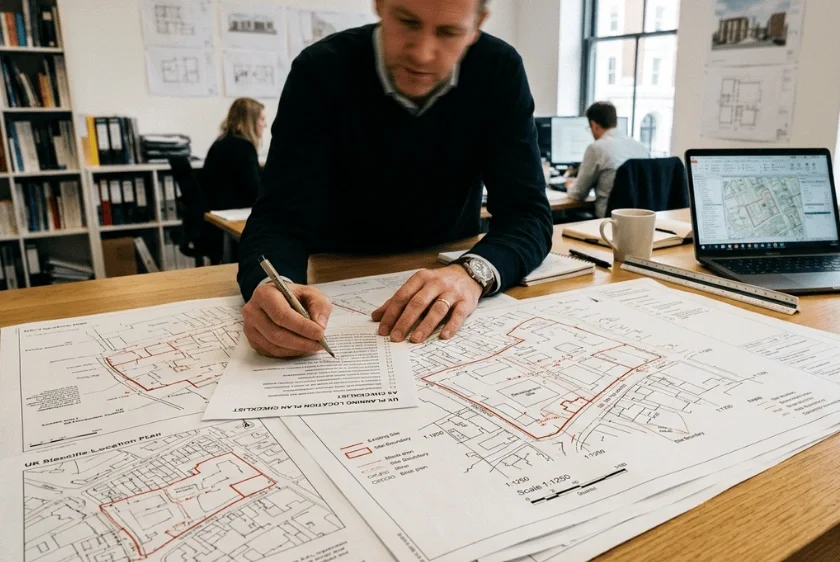 Location plan in an office