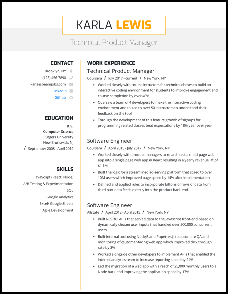 5 Product Manager Resume Examples That Worked In 2021