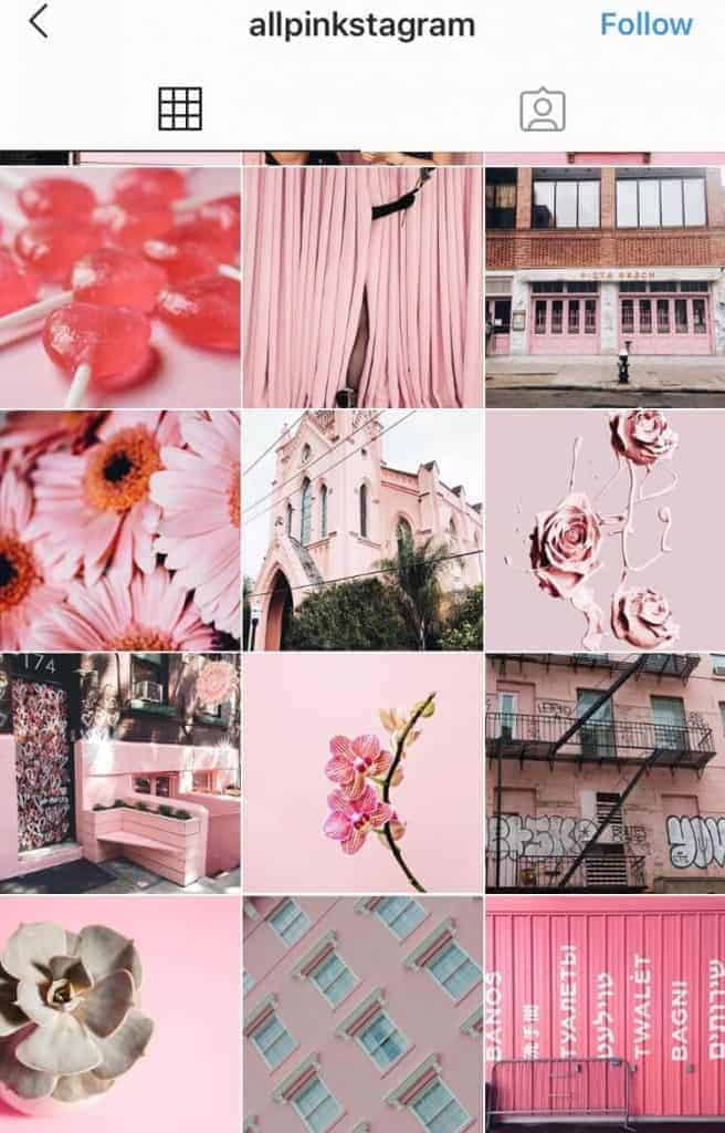color Instagram feed