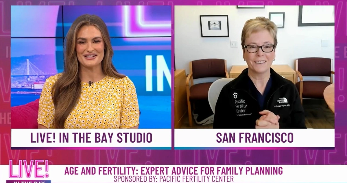 Dr. Isabelle Ryan appears on LIVE! in the Bay to discuss age and fertility health and the best timing to freeze eggs.