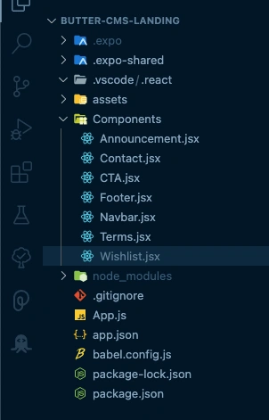 Root folder and project folders and files