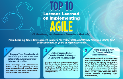Top 10 Lessons Learned on Implementing Agile