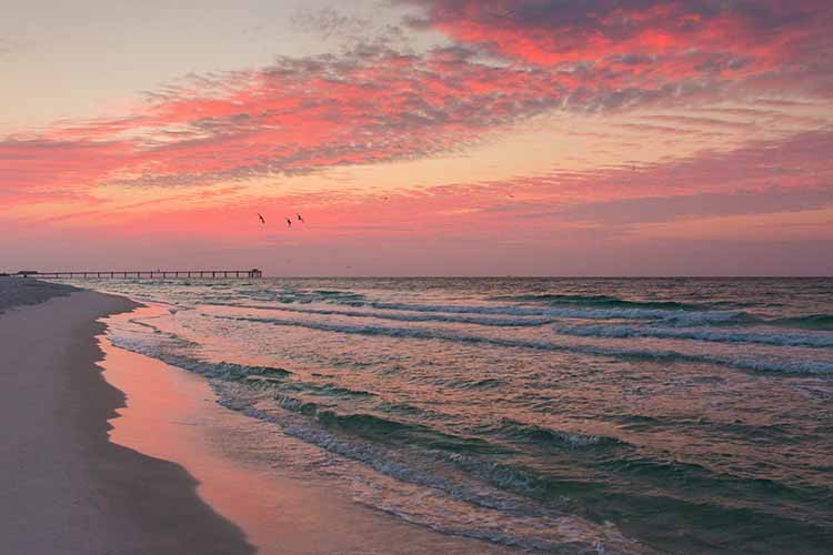 sunset at Florida beach