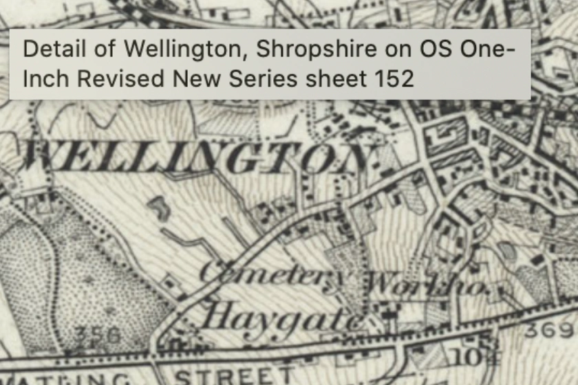 OS Historical Maps sample of Wellington