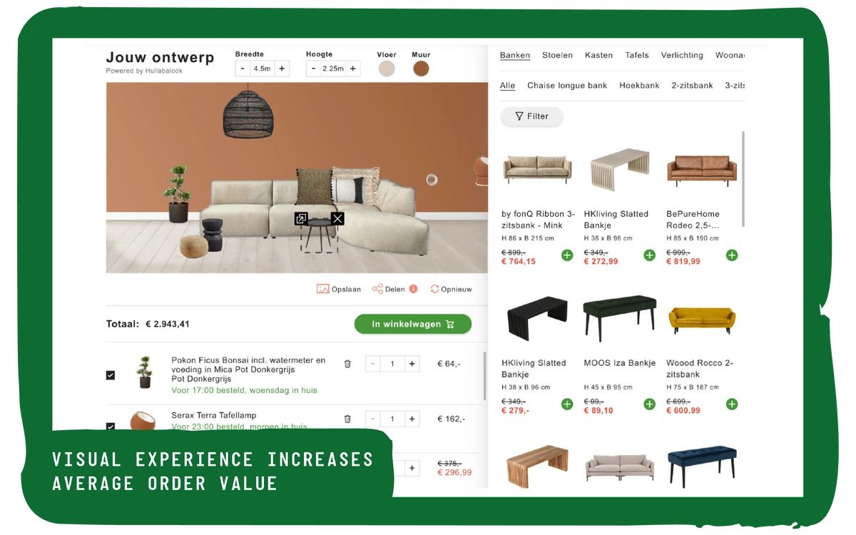 This visual shopper experience is proven to increase average order value