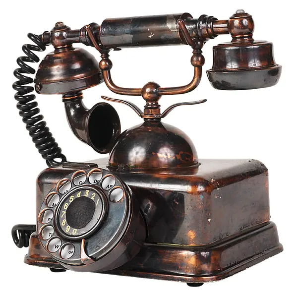 antique brass rotary phone