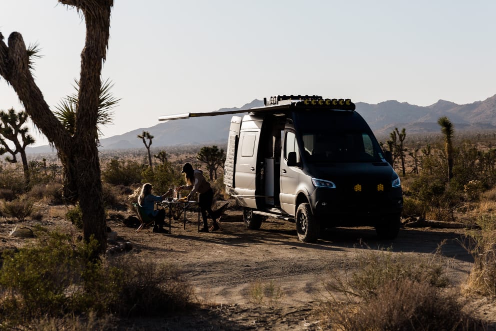 winnebago revel offgrid camping n joshua tree california