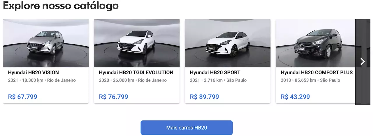 HYUNDAI HB20 2017 Usados e Novos no RJ