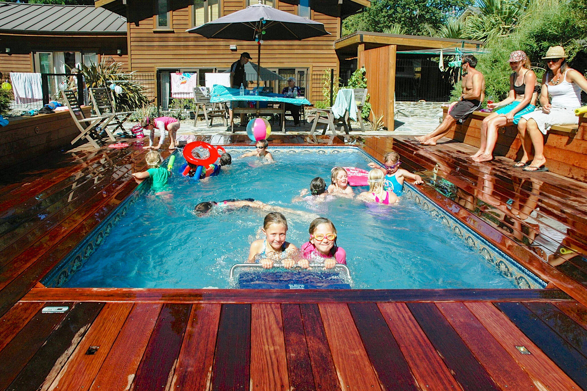 pool from shipping container