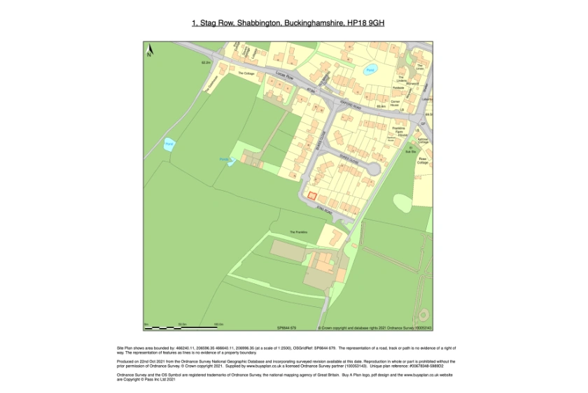 example of location plan at 1:2500 scale provided by MapServe®