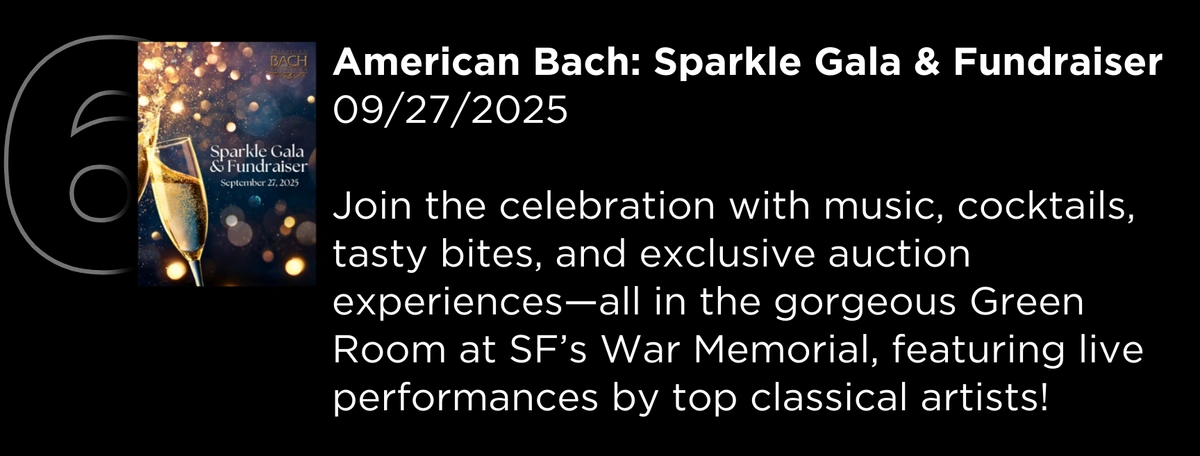 American Bach Soloists: Sparkle Gala & Fundraiser