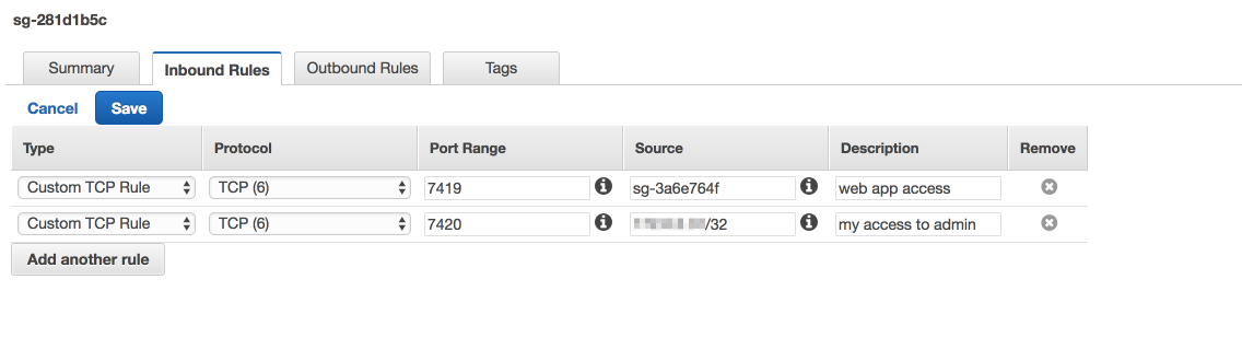 Faktory security group updates