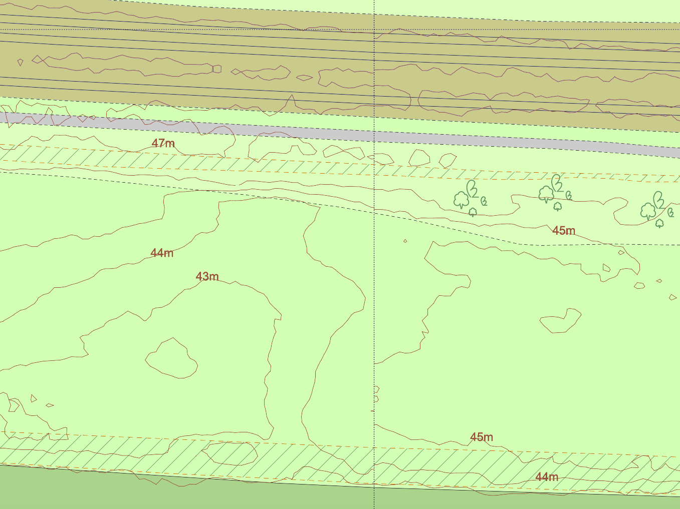 OS MasterMap® sample including 1m contours