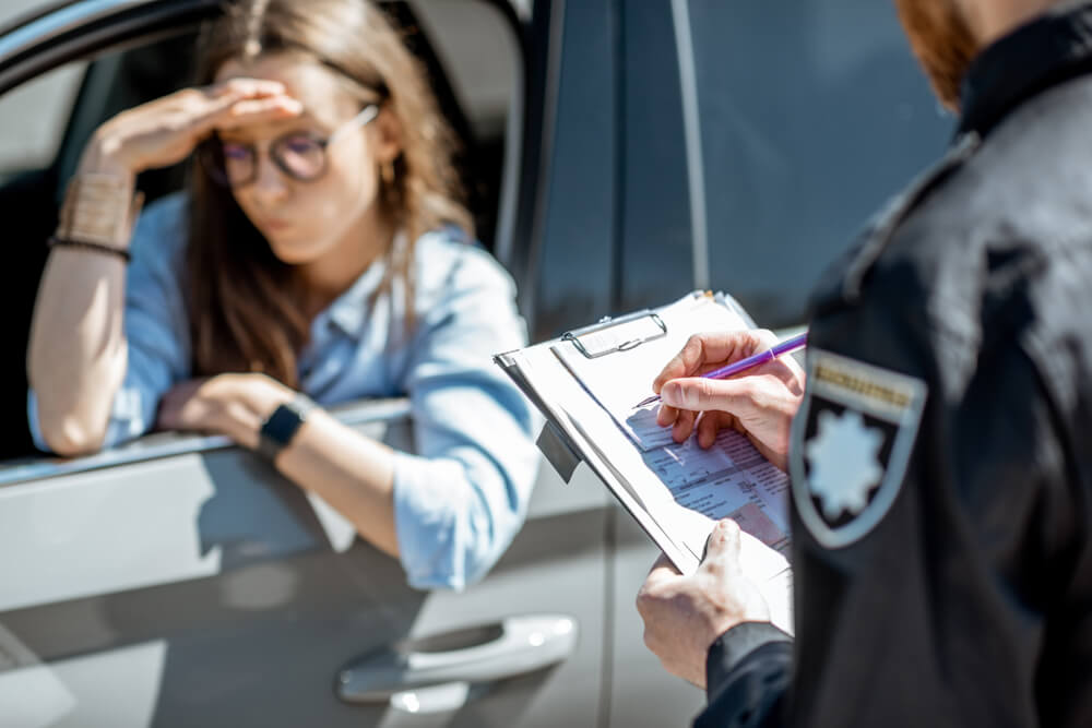 woman got an Alabama traffic ticket