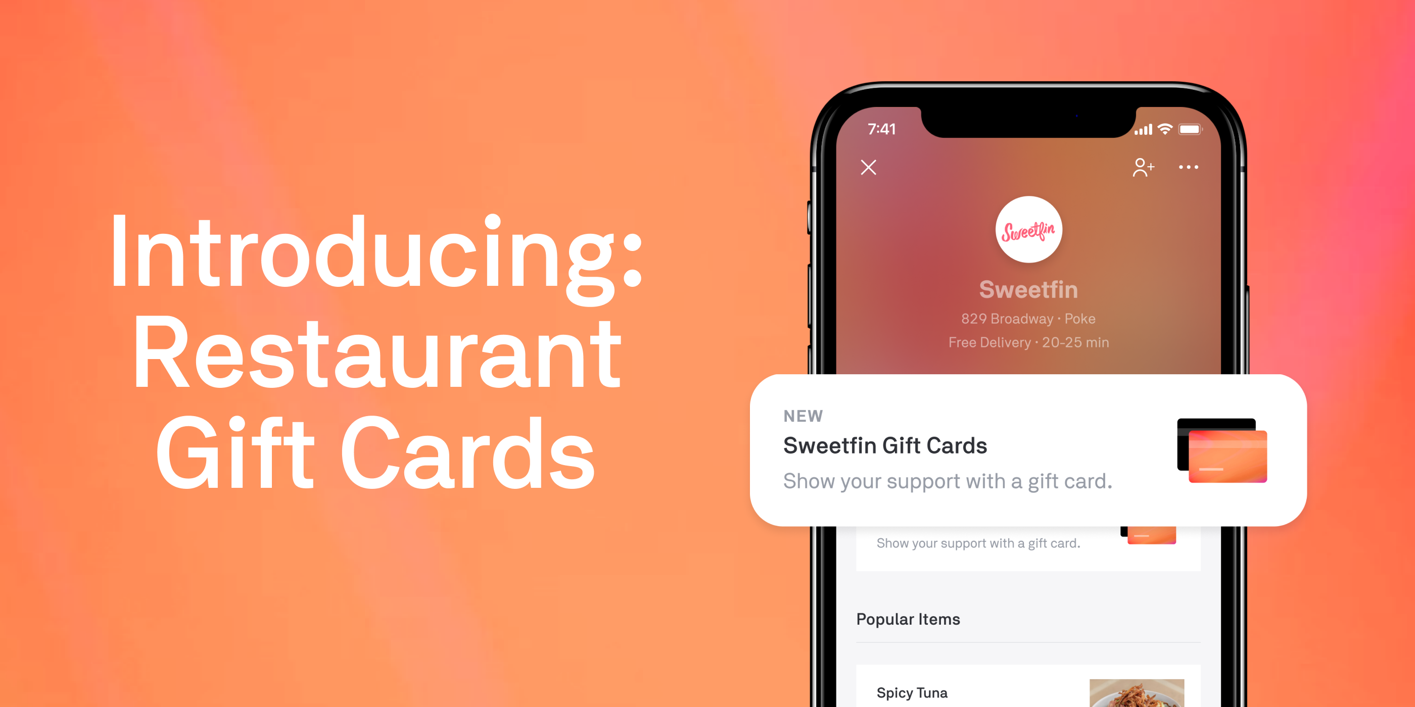 Introducing Restaurant Gift Cards