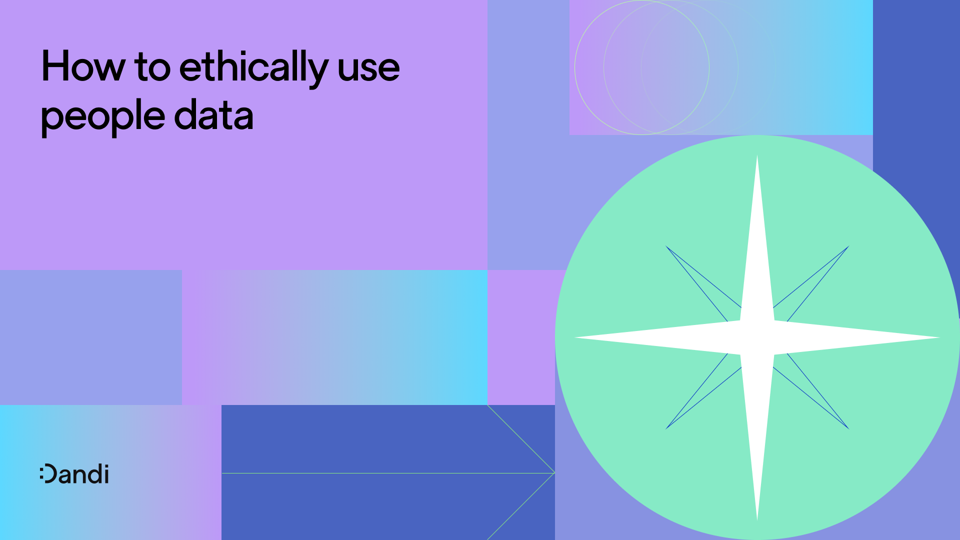 Illustration of a compass. Text reads: How to ethically use people data. The Dandi smiley logo is in the bottom left corner.