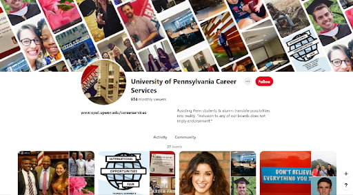 social campaign using Pinterest