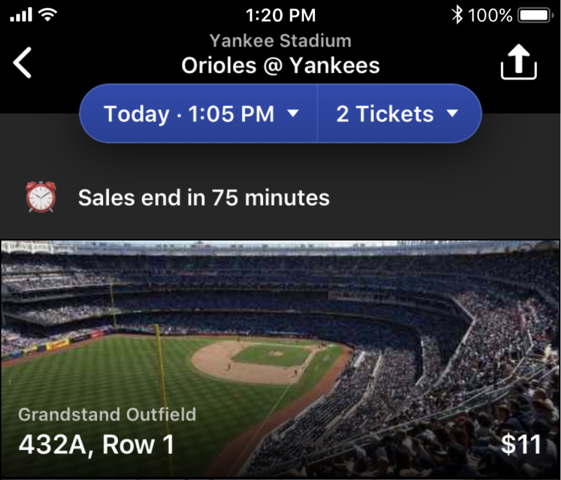 1 Event Day Sports Tickets for sale