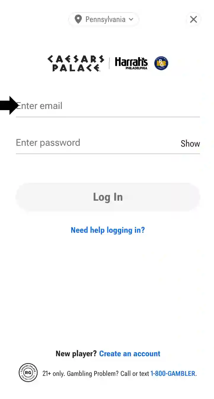 Caesars Login Username