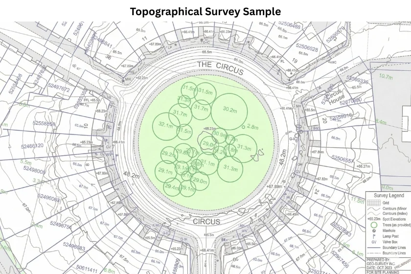 Topographical survey example by MapServe