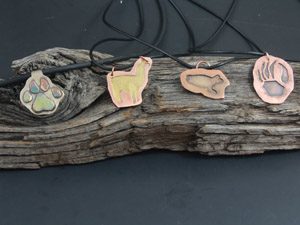 Animal themed necklaces made by students