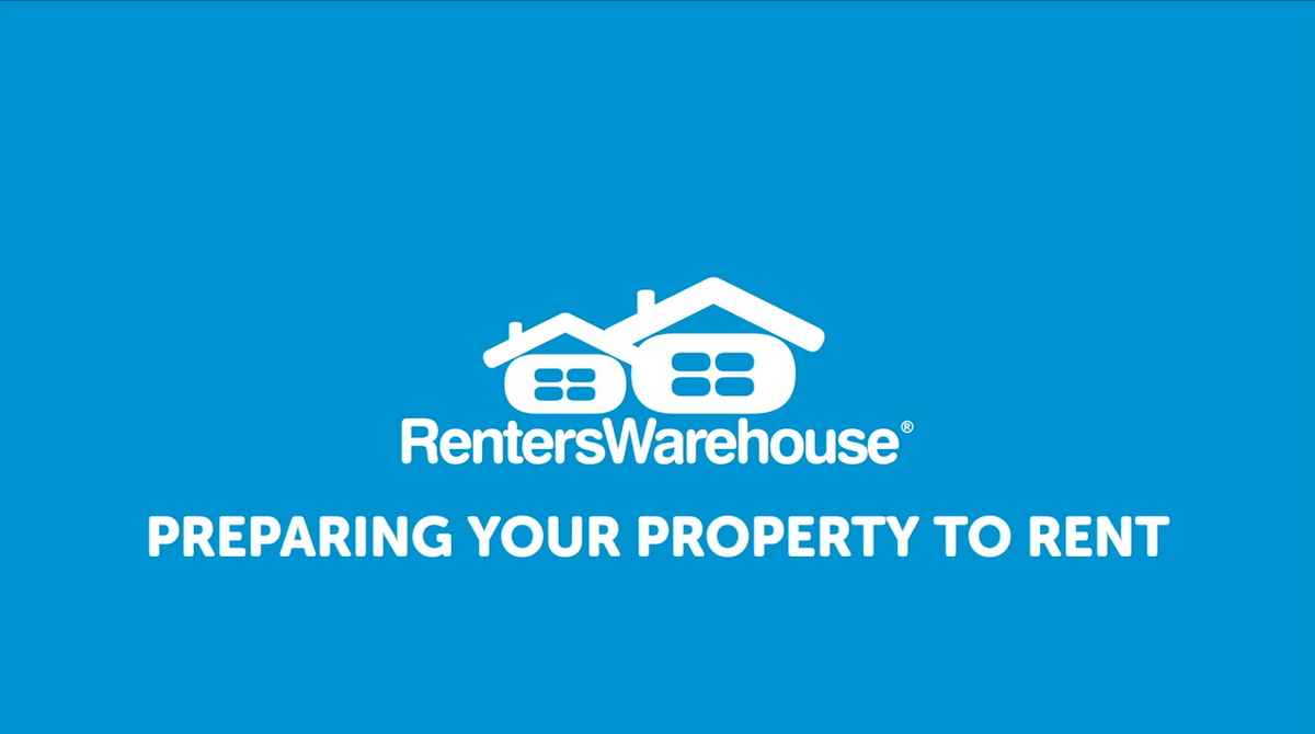 White Renters Warehouse logo and text
