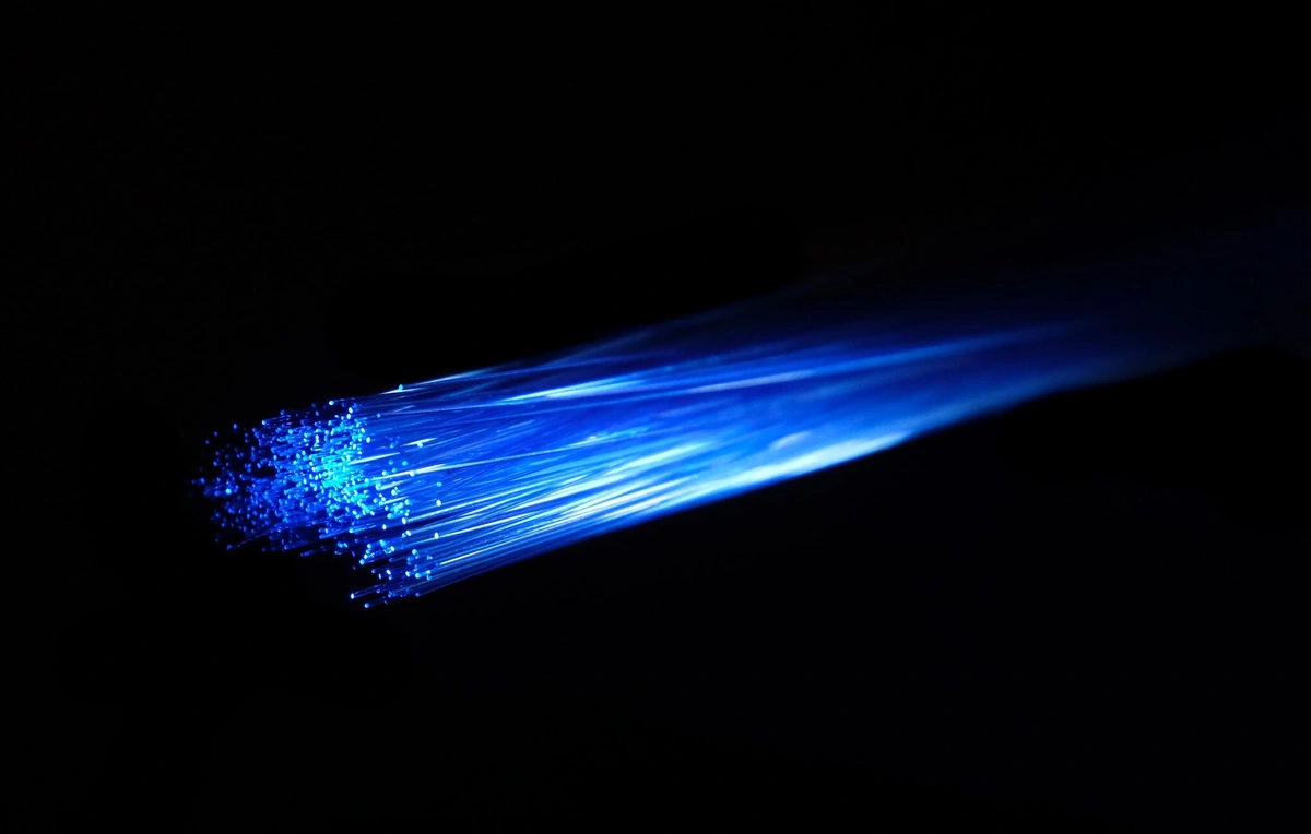 blue fiber optics