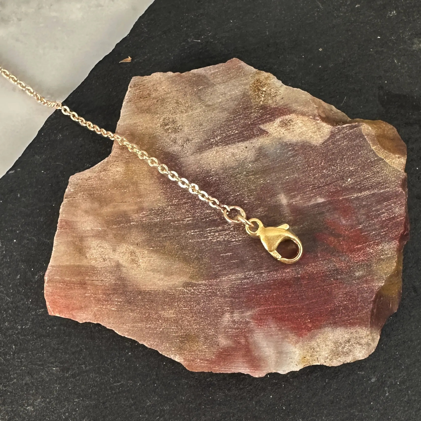 clasp attached to GF chain with a soldered jump ring