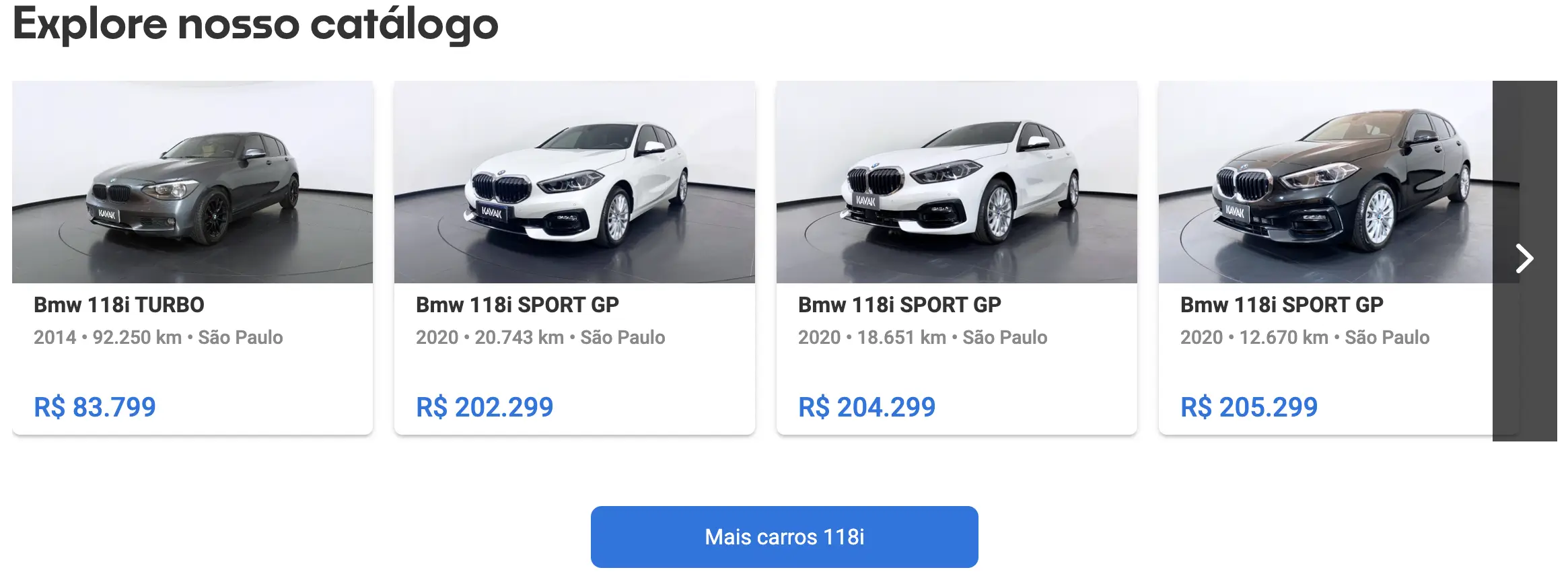 Preços do BMW 118i